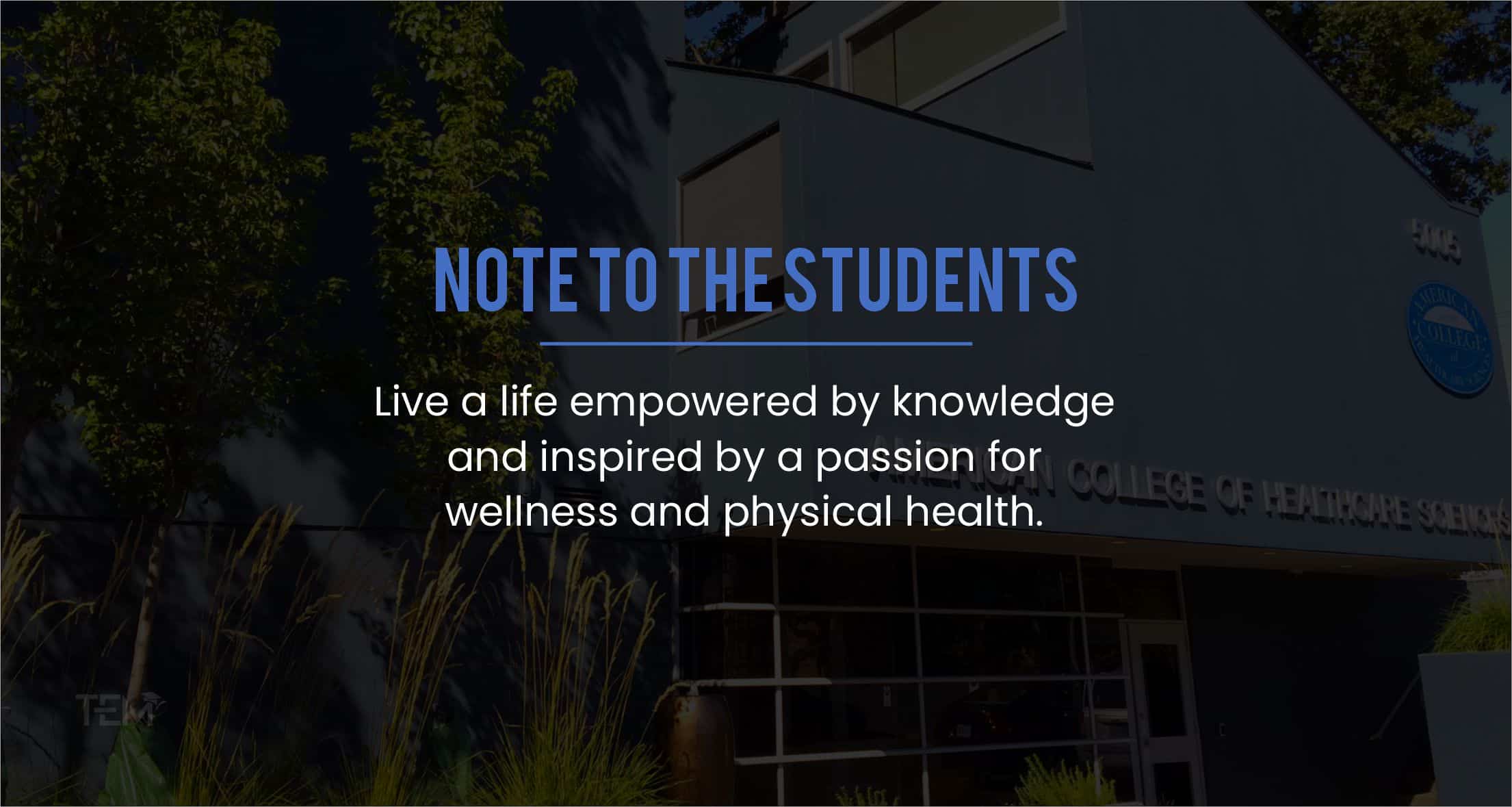 American College of Healthcare Sciences