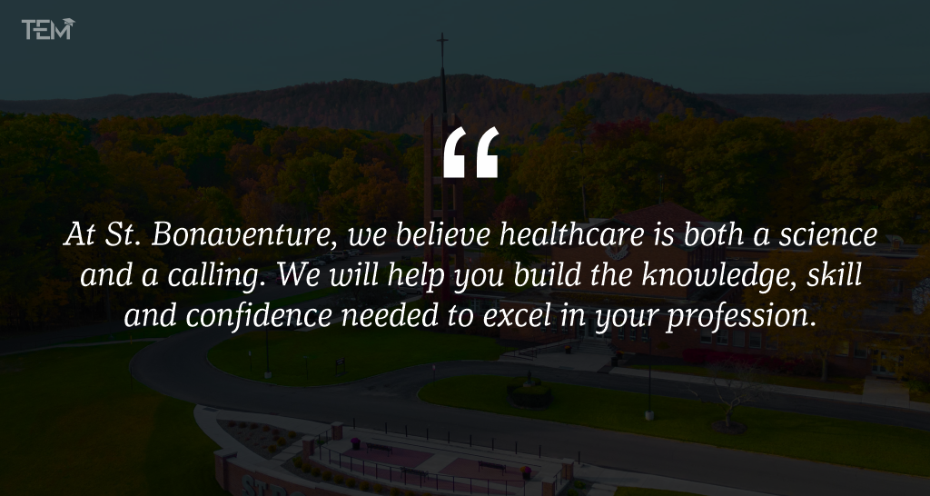 Dennis R. DePerro School of Health Professions, St. Bonaventure University_quote