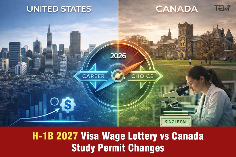 H-1B 2027 Visa Wage Lottery vs Canada Study Permit Changes