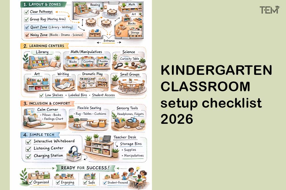 2026 Kindergarten Classroom Setup Checklist