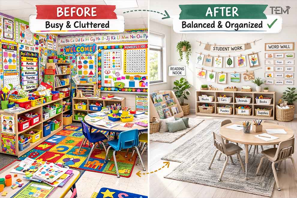 Minimalist vs Themed Classrooms