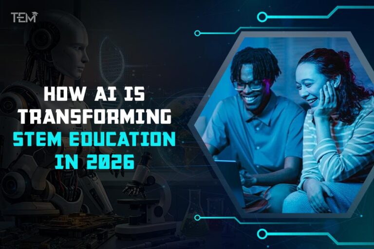How AI is transforming STEM education in 2026 with students using technology and robotics in modern classroom
