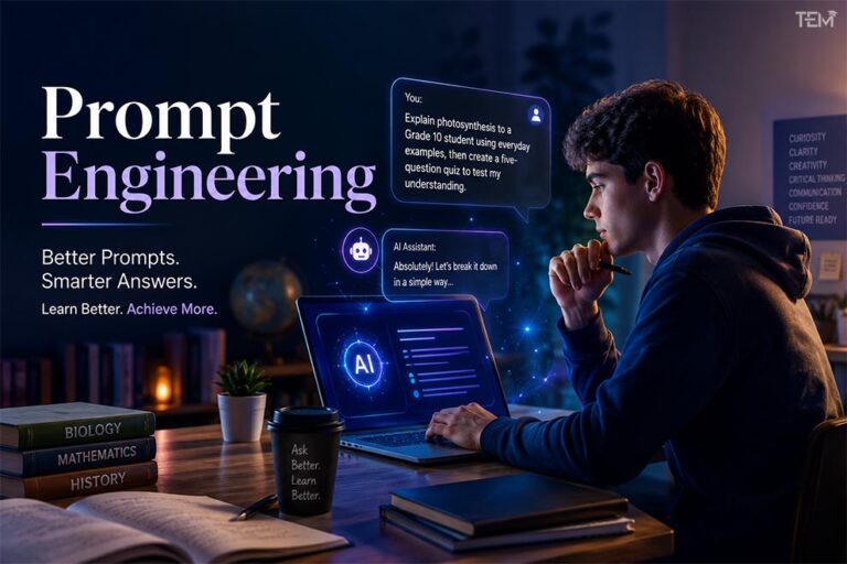 Student learning prompt engineering by using AI to create effective prompts for better answers and personalized learning