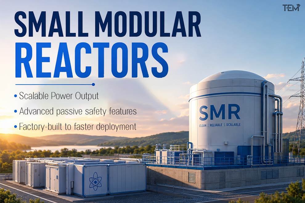 Small modular reactor facility illustrating scalable nuclear power technology