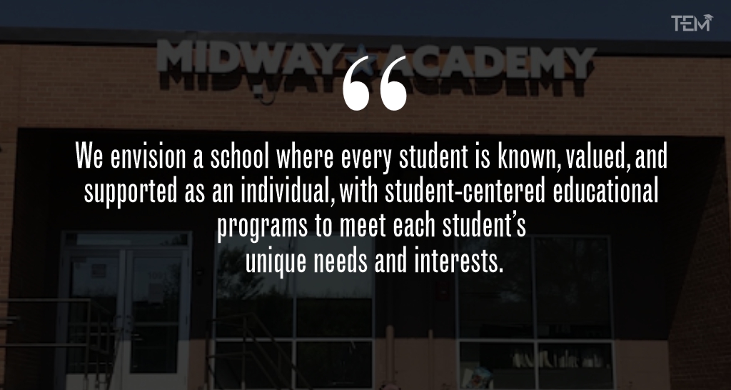 “We envision a school where every student is known, valued, and supported as an individual, with student-centered educational programs to meet each student's unique needs and interests.”